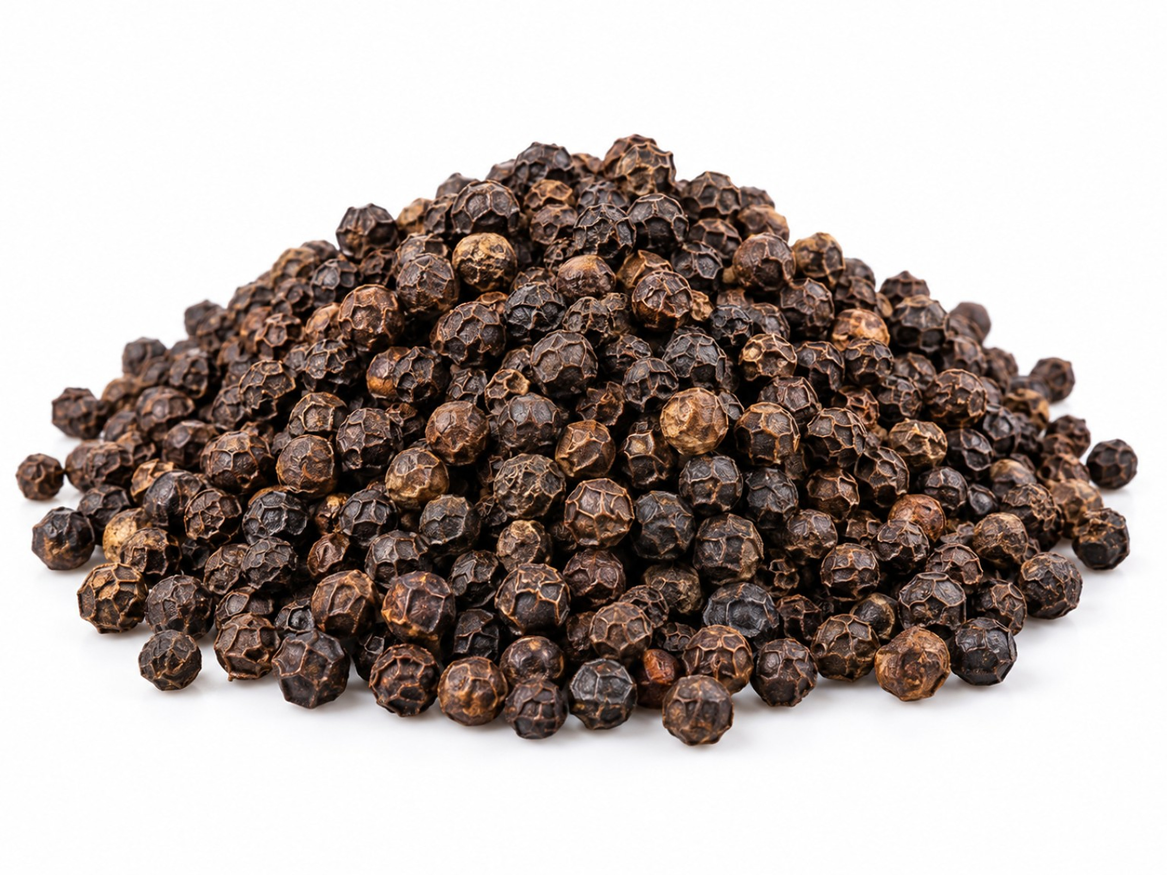 Black pepper grains — Kerala origin, whole dried peppercorns